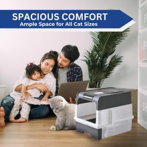 Large Enclosed Cat Litter Box with Lid comfort
