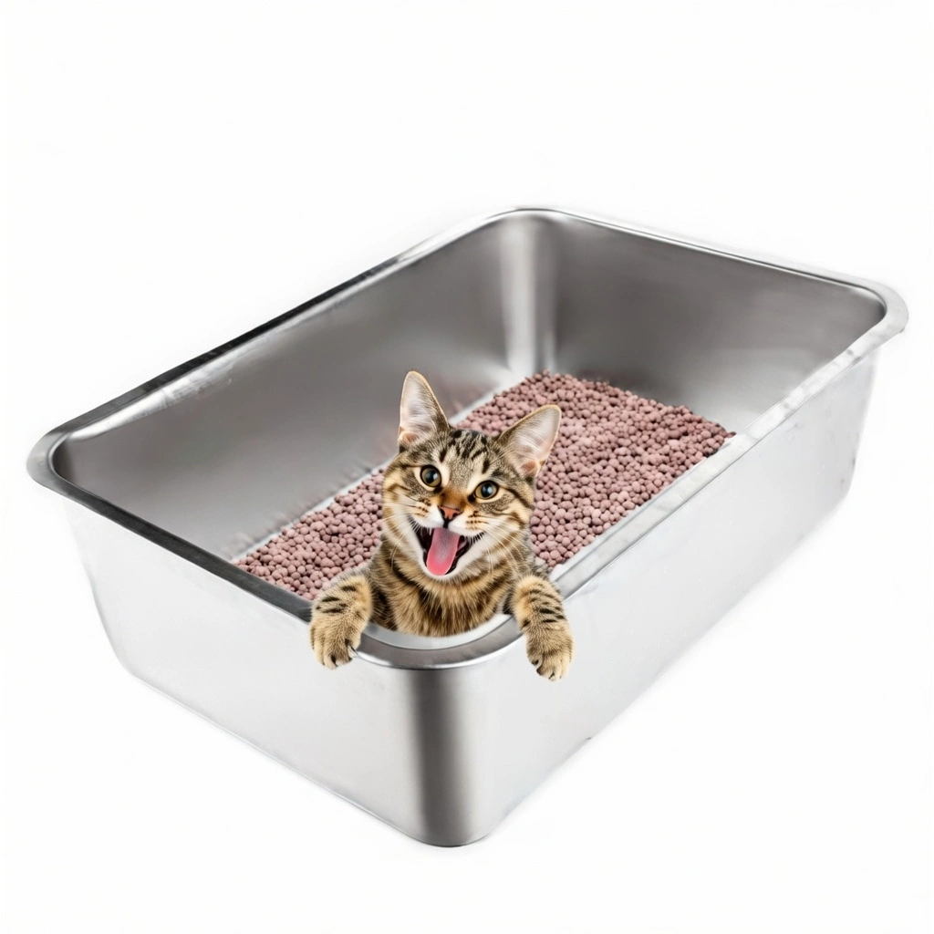 Best for Large Cats: XL Stainless Steel Litter Box